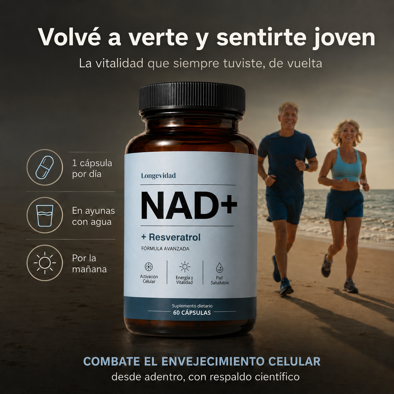 NAD+ Anti-envejecimiento: Recuperá tu juventud