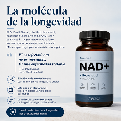 NAD+ Anti-envejecimiento: Recuperá tu juventud
