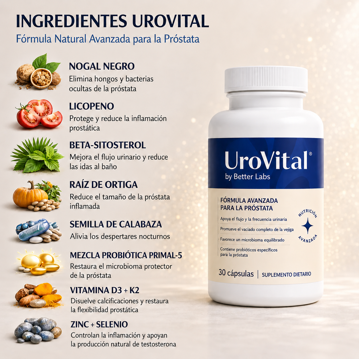 UroVital™ Fórmula Natural para la Próstata
